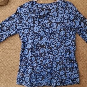 Floral Blue Women's Top